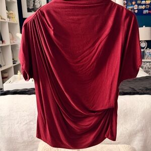 Elegant Burgundy Short Sleeve Top